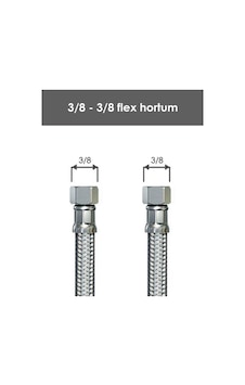 Sarıbey 3-8 - 3-8 Flex Bağlantı 40 Cm paslanmaz Yerli Ürün Sarıbey 3-8 - 3-8 Flex Bağlantı 40 Cm paslanmaz Yerli Ürün