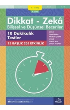 Dikkat Zeka - Bilişsel ve Düşünsel Beceriler 9-10 Yaş 10 Dakikalık Testler 4.Kitap - Alison Primrose - Dikkat ve Zeka Akademisi