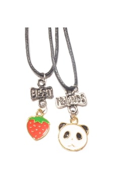 Tedz Collection Panda Arkadaşlık Kolyesi Siyah Tedz Collection Panda Arkadaşlık Kolyesi Siyah