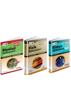 Aydın 2025 Tyt Fizik + Kimya + Biyoloji Deneme Seti 3 Kitap
