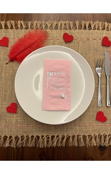Gümüş Yaldızlı Pembe Çerçeve Detaylı Kına Gecemize Hoşgeldiniz Peçete 16 Adet Gümüş Yaldızlı Pembe Çerçeve Detaylı Kına Gecemize Hoşgeldiniz Peçete 16 Adet