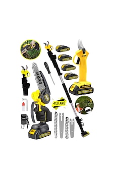 Dragro DRG-598tls Sarı 4x4 598 Vf 20Ah 2li Set 4 Akülü Teleskopik Ağaç Dal Kesme Budama Makası Dragro DRG-598tls Sarı 4x4 598 Vf 20Ah 2li Set 4 Akülü Teleskopik Ağaç Dal Kesme Budama Makası