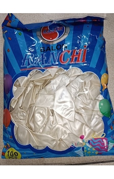 100 Lü Metalik Balon 14/a Birinci Kalite Beyaz 100 Lü Metalik Balon 14/a Birinci Kalite Beyaz