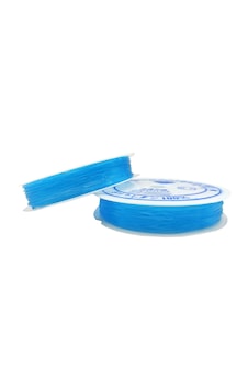 Açık Mavi Misina 1.0 Mm Esnek Silikon El İşi Takı Aksesuar Misinası - 1 Adet