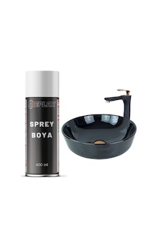 Siyah Mutfak Banyo Lavabo Evye Sprey Boyası Suya Dayanıklı 400 Ml