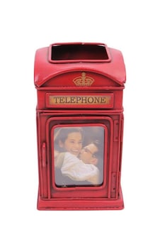 Dekoratif Metal Londra Telefon Kulübesi Kalemlik Ve Çerçeveli Çok Renkli Dekoratif Metal Londra Telefon Kulübesi Kalemlik Ve Çerçeveli Çok Renkli