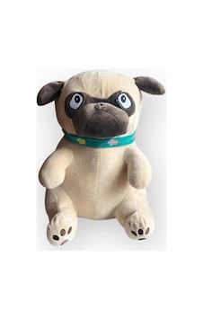 Peluş Köpek Tasmalı 45 Cm Çok Renkli