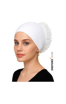 Enefendi Silikonlu Fırfırlı Bone Kaymayan Topuz Bonesi Dikişsiz Beyaz Konforlu Şık Pratik Bone Siyah Enefendi Silikonlu Fırfırlı Bone Kaymayan Topuz Bonesi Dikişsiz Beyaz Konforlu Şık Pratik Bone Siyah