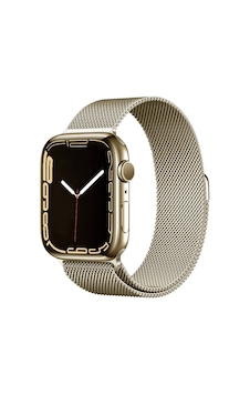 Adige  Apple Uyumlu  Watch  Se 44mm Kordon Kayış Metal Hasır Örgülü