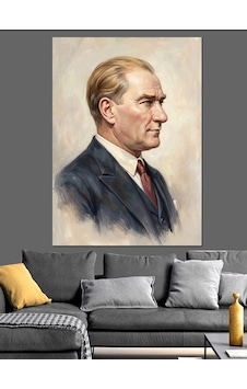 Karizmatik Atatürk Profil Portre Sanatı Dekoratif Kanvas - Mdf Ahşap Tablo Karizmatik Atatürk Profil Portre Sanatı Dekoratif Kanvas - Mdf Ahşap Tablo