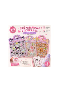 Sticker Seti 3'lü Kabartmalı 3d Etkili - 3 Paket Toplam 6 Yaprak Çıkartma Diğer Sticker Seti 3'lü Kabartmalı 3d Etkili - 3 Paket Toplam 6 Yaprak Çıkartma Diğer