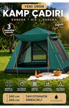 6 Kişilik Otomatik Kurulumlu Kamp Çadırı Sineklikli & 1000 Mm Su Geçirmez Outdoor Çadır Bej Haki 6 Kişilik Otomatik Kurulumlu Kamp Çadırı Sineklikli & 1000 Mm Su Geçirmez Outdoor Çadır Bej Haki