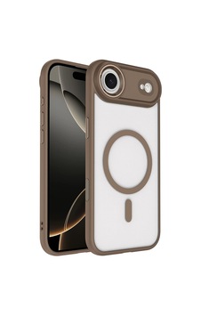 Apple Apple iPhone Uyumlu 17 Air Kılıf Wireless Şarj Özellikli Zore Krom M-safe Silikon Kapak Apple Apple iPhone Uyumlu 17 Air Kılıf Wireless Şarj Özellikli Zore Krom M-safe Silikon Kapak