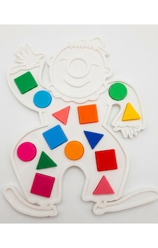 Eğitici Geometrik Şekiller - Renkli Şekil Eşleştirme - Zeka Geliştirici Çocuk Puzzle - Beyaz Eğitici Geometrik Şekiller - Renkli Şekil Eşleştirme - Zeka Geliştirici Çocuk Puzzle - Beyaz