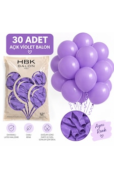 30 Adet Açık Violet Balon 12 İnç Lila 30 Adet Açık Violet Balon 12 İnç Lila