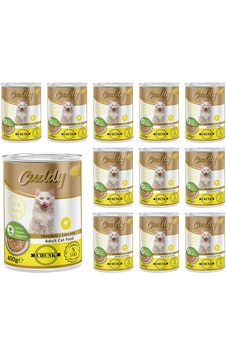 Cuddy Yetişkin Kedi Tavuklu Ve Jöleli Konserve Mama 400 Gr X 12 Adet Cuddy Yetişkin Kedi Tavuklu Ve Jöleli Konserve Mama 400 Gr X 12 Adet
