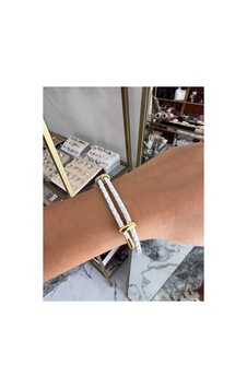 Linalya Jewelry Örme İp Bileklik Beyaz - Model 201 Linalya Jewelry Örme İp Bileklik Beyaz - Model 201