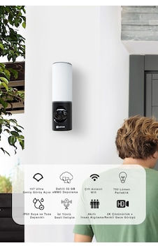 Lc3 Duvar Tipi Güvenlik Kamerası Full Hd, Led Işıklı, İki Yönlü Ses Fynix Teknoloji-129834 Lc3 Duvar Tipi Güvenlik Kamerası Full Hd, Led Işıklı, İki Yönlü Ses Fynix Teknoloji-129834