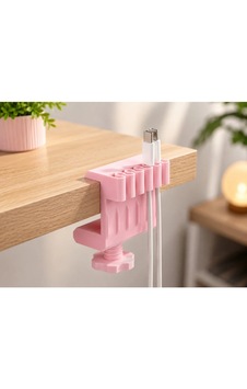 Veriqo 3d Masa Kenarı Kablo Düzenleyici Kablo Tutucu Kelepçeli Şarj Kablosu Organizeri Usb Type-c Lightning Masaüstü Kablo Sabitleyici Pembe Veriqo 3d Masa Kenarı Kablo Düzenleyici Kablo Tutucu Kelepçeli Şarj Kablosu Organizeri Usb Type-c Lightning Masaüstü Kablo Sabitleyici Pembe