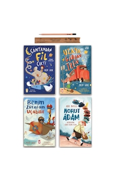Timaş Çocuk Çantamdan Fil Çıktı - Uzaya Giden Tren - Benim Zürafam Uçabilir - Nohut Adam Set 4 Kitap Timaş Çocuk Çantamdan Fil Çıktı - Uzaya Giden Tren - Benim Zürafam Uçabilir - Nohut Adam Set 4 Kitap