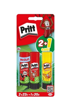 Pritt Stick Yapıştırıcı 2x22g + 20g Neon Sarı Sku: Zeus8690010333537 Pritt Stick Yapıştırıcı 2x22g + 20g Neon Sarı Sku: Zeus8690010333537