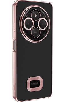 Xiaomi Redmi 14c 4g Kılıf Kamera Korumalı Logo Gösteren Zore Omega Kapak Rose Gold