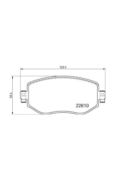 Ön - 28 - Fren Balatası Renault Megane Iv 15- Tüm Motor Tipleri G:129mm Y:58.4 - Dpmıx-hb - Mm K:18mm Ön Fren Balatası Ön - 28 - Fren Balatası Renault Megane Iv 15- Tüm Motor Tipleri G:129mm Y:58.4 - Dpmıx-hb - Mm K:18mm Ön Fren Balatası