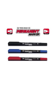 Rayno Ryn10458 Kırmızı Çift Taraflı Cd Kalemi Permanent Marker 12 Li