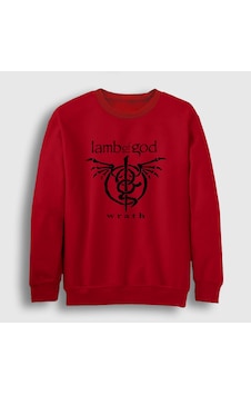 Presmono Unisex Wrath Lamb Of God Sweatshirt Kırmızı Presmono Unisex Wrath Lamb Of God Sweatshirt Kırmızı