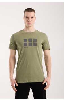Maximodena Erkek Minimal Grafik Detaylı Rahat T-shirt - Haki Maximodena Erkek Minimal Grafik Detaylı Rahat T-shirt - Haki