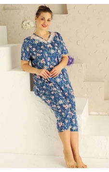 Alimer Kadın İndigo Büyük Beden Bermuda Pijama Takm Edy2708b-i İndigo Alimer Kadın İndigo Büyük Beden Bermuda Pijama Takm Edy2708b-i İndigo