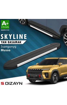 S-dizayn Ssangyong Musso Elektrikli Skyline Aluminyum Yan Basamak 223 Cm 2025 Üzeri A+ Kalite
