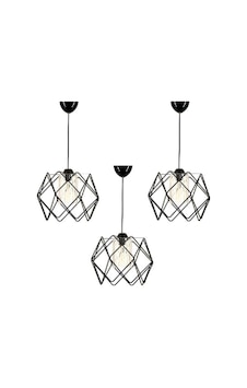 Trend Kitchen Jaka Akrilik Camlı Koza Sarkıt Avize 3 Adet Siyah Trend Kitchen Jaka Akrilik Camlı Koza Sarkıt Avize 3 Adet Siyah