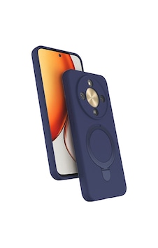 Vendas Honor Magic 8 Lite 5g Kılıf M-safe Şarj Özellikli Standlı Zore Samara Kapak Lacivert