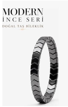 Morlisse Hematit Doğal Taş Bileklik Gri Morlisse Hematit Doğal Taş Bileklik Gri