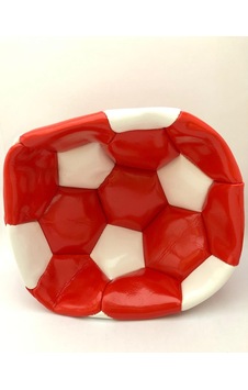 Dikişli Beyaz Kırmızı Nostaljik Futbol Topu Dikişli Beyaz Kırmızı Nostaljik Futbol Topu