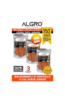 Algro Balkabaklı & Havuçlu Sığır Derisinden Munchy Stick 3 x 450 G Algro Balkabaklı & Havuçlu Sığır Derisinden Munchy Stick 3 x 450 G
