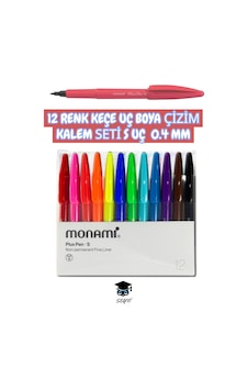 Monami 12 Renk Keçe Uç Boya Çizim Kalem Seti S Uç 0.4 Mm Monami 12 Renk Keçe Uç Boya Çizim Kalem Seti S Uç 0.4 Mm