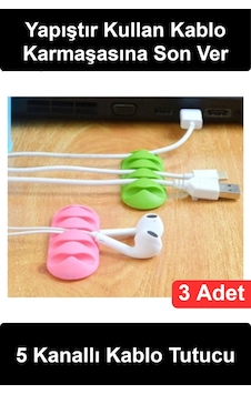 Kablotutucu Kablo Tutucu 5 Kanallı 3 Adet Yapışkanlı Masaüstü Düzenleyici Şarj Usb Kulaklık Organiz Kablotutucu Kablo Tutucu 5 Kanallı 3 Adet Yapışkanlı Masaüstü Düzenleyici Şarj Usb Kulaklık Organiz