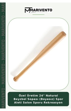 Özel Üretim 24" Natural Beyzbol Sopası Boyasız Spor Aleti Salon Sporu Rekreasyon Özel Üretim 24" Natural Beyzbol Sopası Boyasız Spor Aleti Salon Sporu Rekreasyon