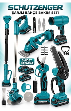 6 Lı Set 3 Akülü Dal Budama Makası-testere-üfleme-çit Budama-çim Biçme-teleskop Kol Mavi Bahçe Bakımı 6 Lı Set 3 Akülü Dal Budama Makası-testere-üfleme-çit Budama-çim Biçme-teleskop Kol Mavi Bahçe Bakımı