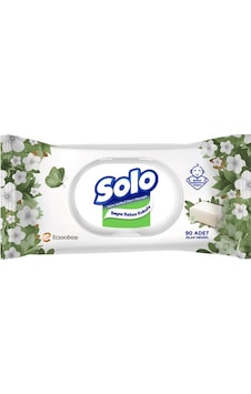 Solo Beyaz Sabun Kokulu Islak Mendil 90 Yaprak Tekli Solo Beyaz Sabun Kokulu Islak Mendil 90 Yaprak Tekli