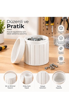 Kapaklı Silindirik Saklama Kutusu 70x75 Mm Küçük Parça Vida Civata Düzenleyici Organizer Vida Kutusu ,küçük Parça Organizer , Kapaklı Saklama Kutusu Beyaz Kapaklı Silindirik Saklama Kutusu 70x75 Mm Küçük Parça Vida Civata Düzenleyici Organizer Vida Kutusu ,küçük Parça Organizer , Kapaklı Saklama Kutusu Beyaz