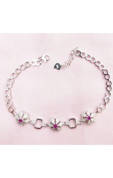 Oriental Kuyumculuk Jewellery Pembe Taşlı Çiçekli Gümüş Bileklik Gümüş Oriental Kuyumculuk Jewellery Pembe Taşlı Çiçekli Gümüş Bileklik Gümüş