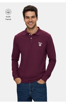 UCLA Maxwell Bordo Polo Yaka %100 Pamuk Baskılı Standard Fit Erkek Sweatshirt UCLA Maxwell Bordo Polo Yaka %100 Pamuk Baskılı Standard Fit Erkek Sweatshirt