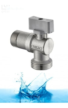 Qniay Mini Ekonomik Küresel Çamaşır Makinesi Musluğu Döküm 1/2 Gri