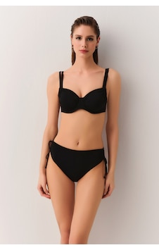 Suwen Balenli Körüklü Toparlayıcı Bikini Üst Sbn26940012 Siyah