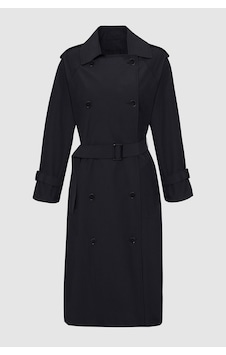 Thalure Kadın Siyah Apoletli Kruvaze Oversize Trençkot Thalure Kadın Siyah Apoletli Kruvaze Oversize Trençkot
