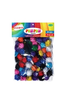 Ticon Metalik Simli Ponpon 20mm 70li - 2 Paket Ticon Metalik Simli Ponpon 20mm 70li - 2 Paket