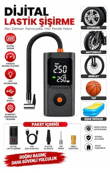 Fürtger Frt-150 Dijital Göstergeli Led Işıklı Taşınabilir 150 Psı Araç Lastik Şişirme Hava Kompresörü 0 - 150 Psı 0 - 10 Bar Fürtger Frt-150 Dijital Göstergeli Led Işıklı Taşınabilir 150 Psı Araç Lastik Şişirme Hava Kompresörü 0 - 150 Psı 0 - 10 Bar